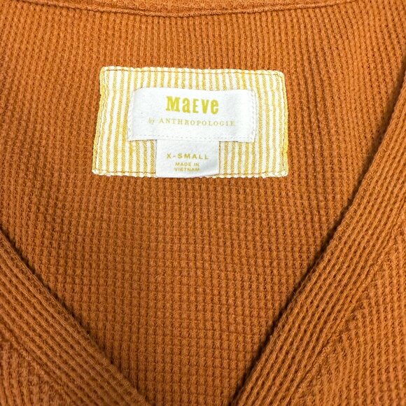 Women's MAEVE Eliza Henley Babydoll Thermal Tunic Gold- Size XS - Picture 5 of 8